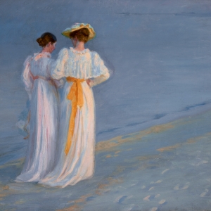 Peder Severin Krøyer, Anna Ancher und Marie Krøyer am Strand von Skagen, Impressionismus im Norden