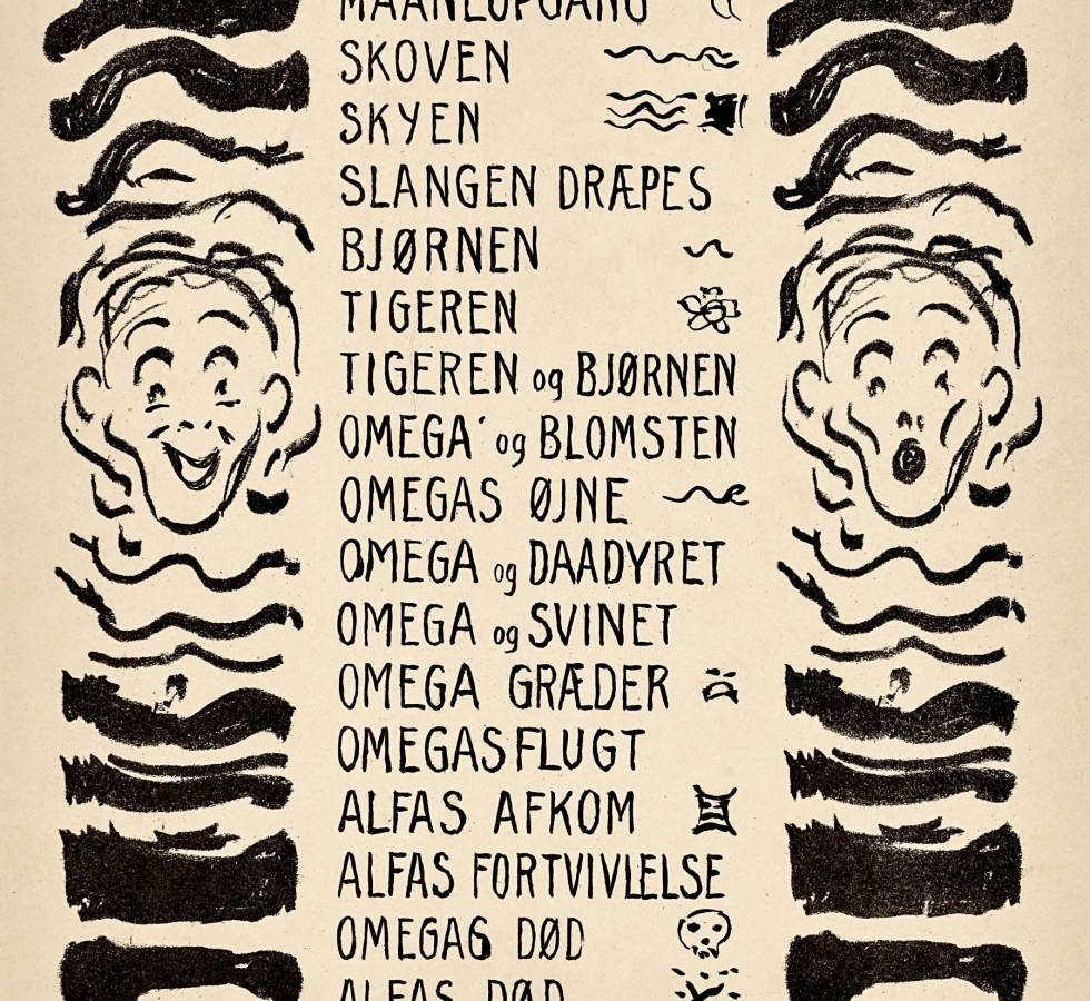 Edvard Munch, Alpha und Omega, Inhaltsverzeichnis
