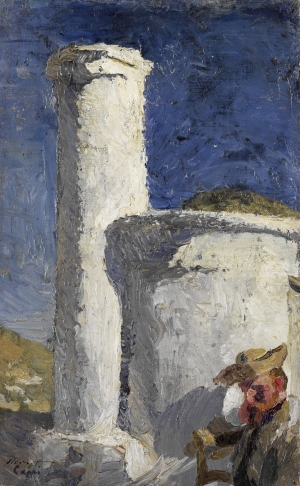 Max Slevogt, Der Maler auf Capri, 1889, Gemälde, Impressionismus